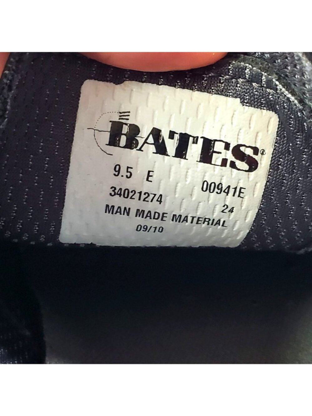 Bates High Gloss Black Oxford Dress Shoes Military Duty Mens 9.5E Vibram Leather - Picture 4 of 12